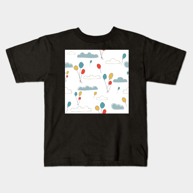 Sweet Balloons Kids T-Shirt by Creative Meadows